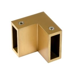  90 fokos csatlakoz 30x10mm-es rdhoz, arany-bronz