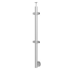  Oldalt szerelt korltoszlop 4 db vegtartval, kztes, 100cm magas