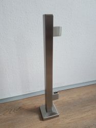  Rozsdamentes rvid oszlop vegkorlthoz, zrtszelvnyes, kezd, 60cm magas