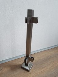  Rozsdamentes rvid oszlop vegkorlthoz, zrtszelvnyes, sarok, 60 cm magas